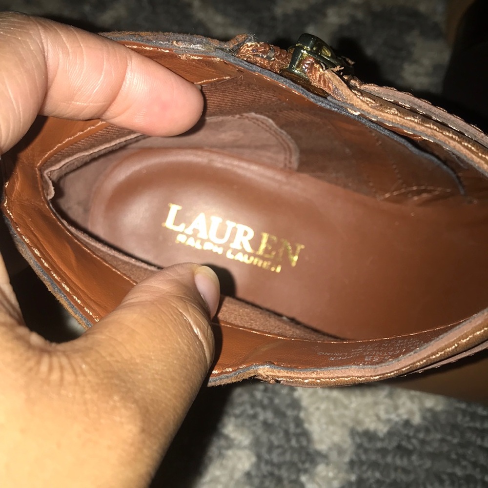Suede/leather Ralph Lauren booties